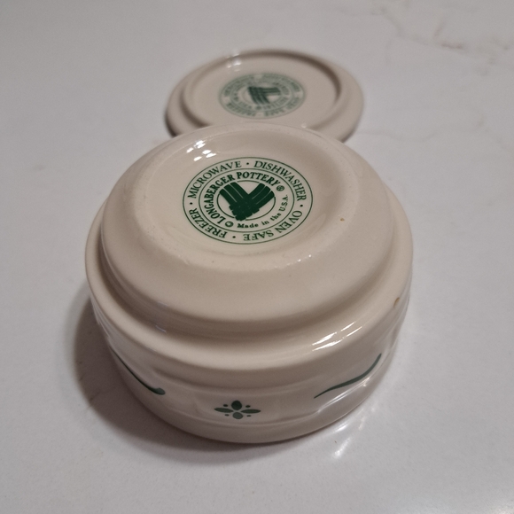 Longaberger Traditions Heritage Woven Green  Petite Bowls - Picture 3 of 4